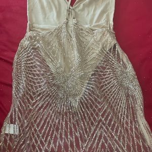 Sparkly nude dress